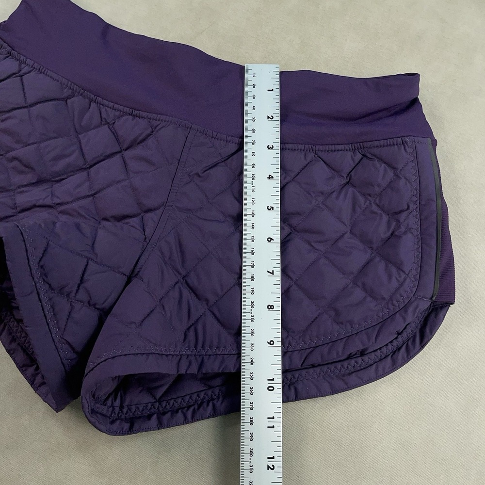 Lululemon Hot Cheeks Quilted Shorts Women 4 Purple High Rise Athletic Running - Picture 8 of 11